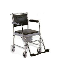 ویلچر حمامی تمام استیل چهار چرخ